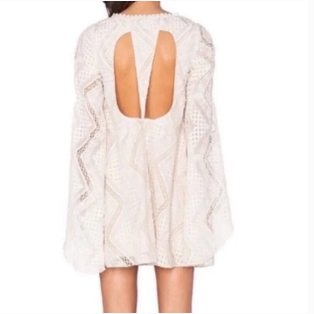 Anthro Line+Dot Crochet Embroidered Ivory Lace Tunic Dress - Size M - Picture 2 of 10